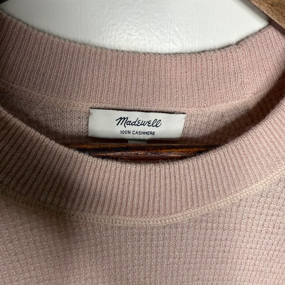 Madewell 100% Cashmere Ombre Dip Dye Sweater Pink White Brown Size Medium - Picture 2 of 6